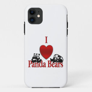 Capa Para iPhone 11 Eu Amo Ursos Pandas Diversão