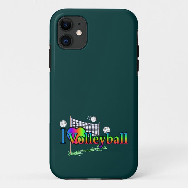 Capa Para iPhone 11 Eu Amo Voleibol (Verso)