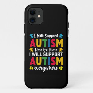 Capa Para iPhone 11 Eu Apoiarei o Autismo Aqui ou Ali Autista