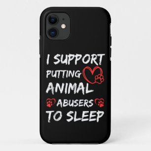 Capa Para iPhone 11 Eu Apoio A Colocação De Abusos Animais No Gato De 