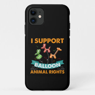 Capa Para iPhone 11 Eu Apoio Balão Direitos Animais Engraçado Aniversá