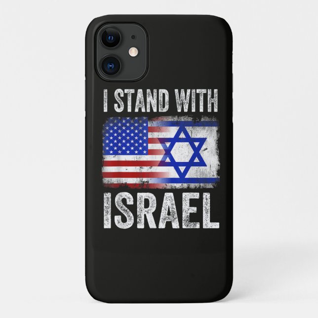 Capa Para iPhone 11 Eu apoio Israel (Verso)