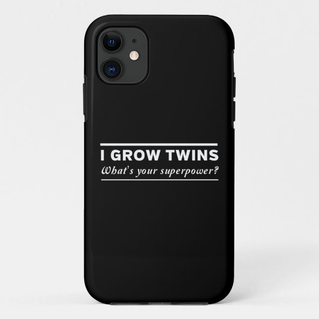 Capa Para iPhone 11 Eu cresço gêmeos (Verso)