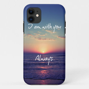 Capa Para iPhone 11 Eu estou com você sempre Bíblia Verso