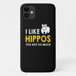 Capa Para iPhone 11 Eu Gosto De Hippos, Você Não É Tão Presente De Fig