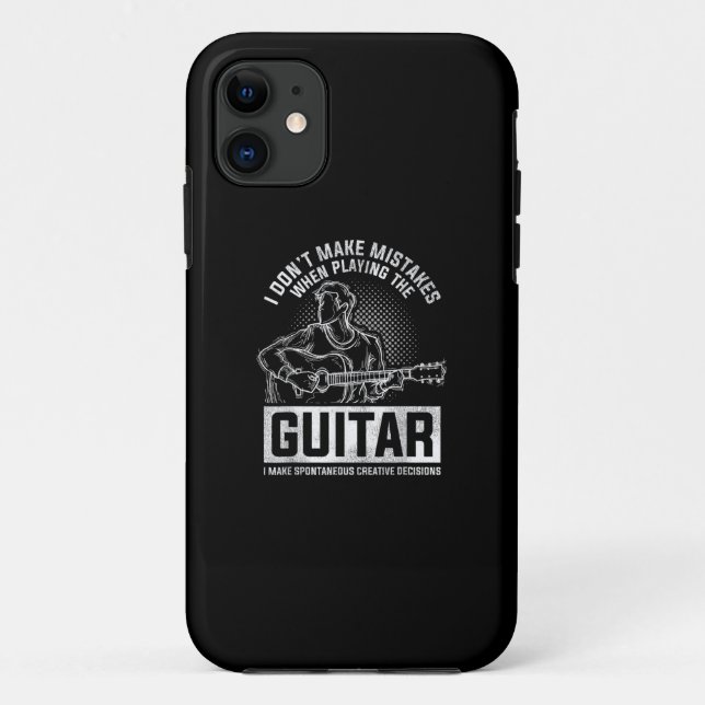 Capa Para iPhone 11 Eu não cometo erros ao tocar violão (Verso)
