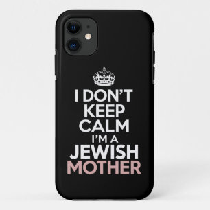 Capa Para iPhone 11 Eu Não Fico Calma Sou Uma Mãe Judia Hanukkah