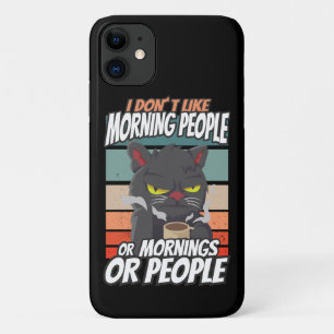Capa Para iPhone 11 Eu não gosto de pessoas matinais ou manhãs ou pess