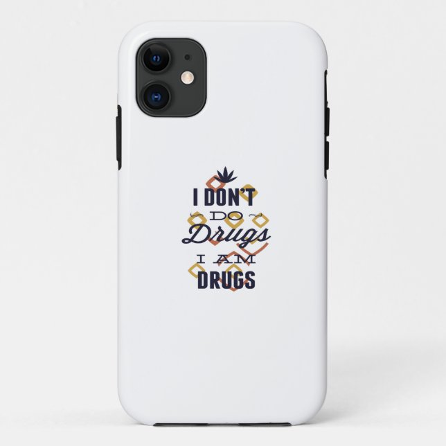 Capa Para iPhone 11 eu não uso drogas e drogas (Verso)