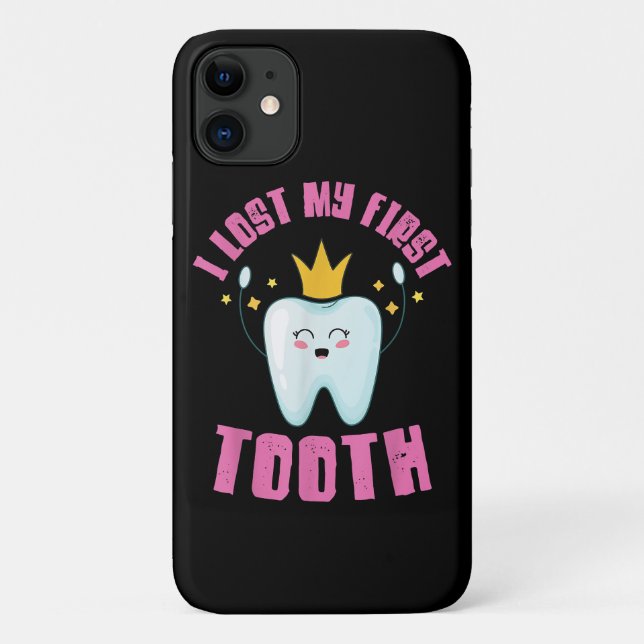 Capa Para iPhone 11 Eu Perdi Meus Primeiros Dentes Dentes De Crianças  (Verso)