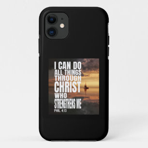 CAPA PARA iPhone 11 EU POSSO FAZER TUDO ATRAVÉS DO CRISTO QUE FORTALEÇ