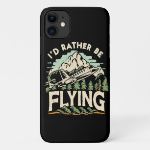 Capa Para iPhone 11 Eu Preferencialmente Voando. Avião