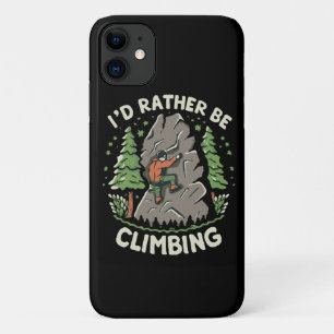 Capa Para iPhone 11 Eu Preferiria Estar Escalando