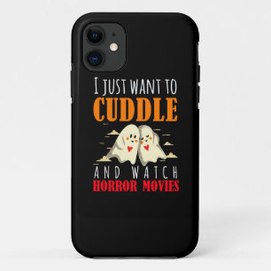 Capa Para iPhone 11 Eu Só Quero Amarrar E Ver Filmes Horrores