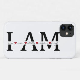 Capa Para iPhone 11 Eu sou amado, escolhido, digno, vitorioso, o sufic
