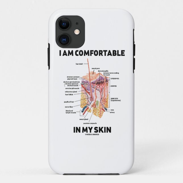 Capa Para iPhone 11 Eu sou confortável em minha pele (as camadas (Verso)