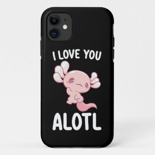Capa Para iPhone 11 Eu Te Amo Alol Axolotl Dia de os namorados