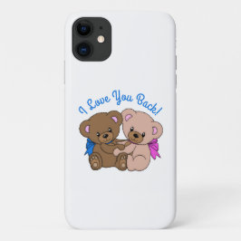 Capa Para iPhone 11 Eu Te Amo De Volta Ursos De Pelúcia Abraçando