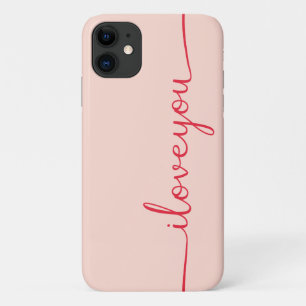 Capa Para iPhone 11 Eu te amo em vermelho