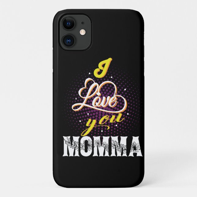 Capa Para iPhone 11 eu te amo mãe (Verso)