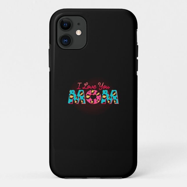 Capa Para iPhone 11 Eu te amo, mãe Sublime (Verso)