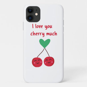 Capa Para iPhone 11 Eu Te Amo Muito Cereja Dia dos Namorados