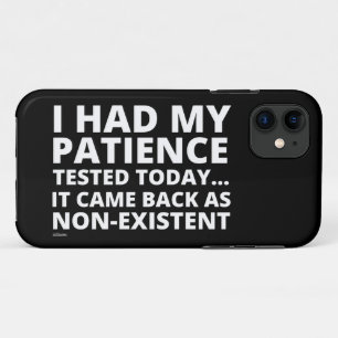 Capa Para iPhone 11 EU TESTEI MINHA PACIÊNCIA HOJE... sarcasmo engra