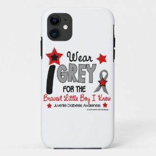Capa Para iPhone 11 Eu visto o diabetes o mais bravo de Little Boy Juv