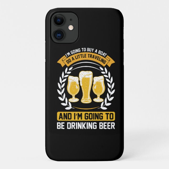 Capa Para iPhone 11 Eu vou estar bebendo cerveja (Verso)