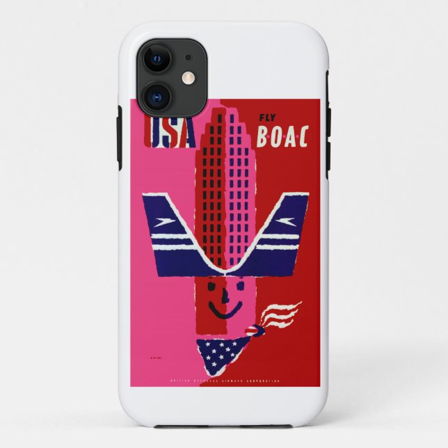 Capa Para iPhone 11 EUA ~ Fly BOAC (Verso)
