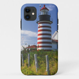 Capa Para iPhone 11 EUA, Maine, Lubec. Farol West Quoddy Head