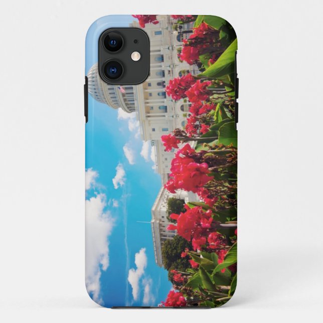 Capa Para iPhone 11 EUA, Washington DC, construção do Capitólio (Verso)