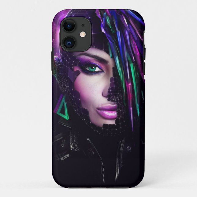 Capa Para iPhone 11 Exemplo bonito da menina iphone4 (Verso)