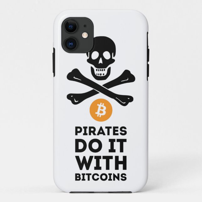 Capa Para iPhone 11 Exemplo do pirata de Bitcoin (Verso)