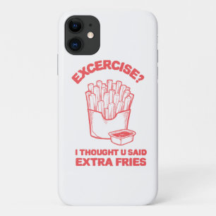 Capa Para iPhone 11 Exercício Eu pensei que você disse batata frita ex
