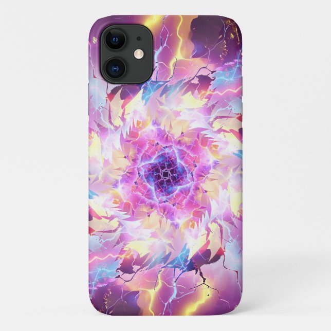 Capa Para iPhone 11 Explosão da Bola de Fogo de Relâmpago (Verso)