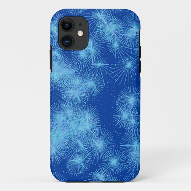 Capa Para iPhone 11 explosões de cristais de gelo em forma de estrela, (Verso)
