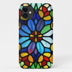 Capa Para iPhone 11 Exquisite Elegância de Vidro Estido Floral