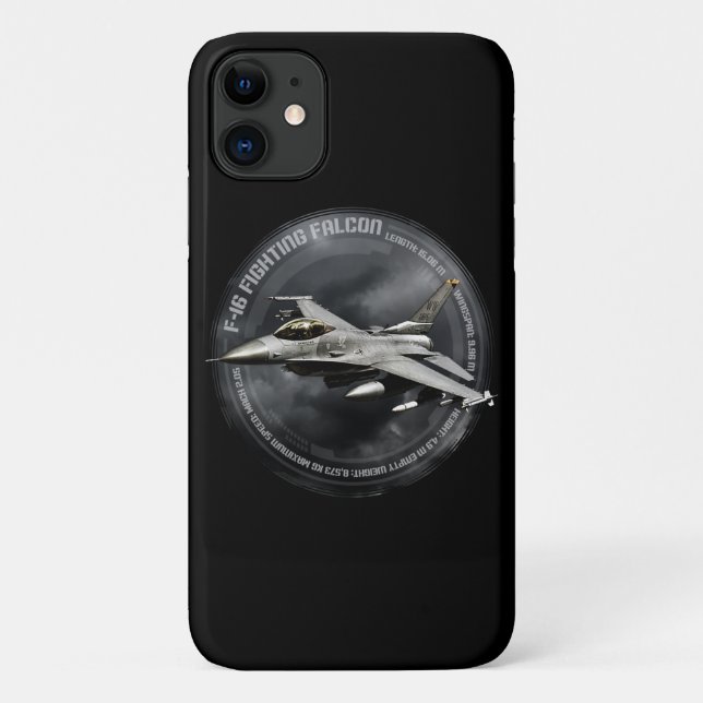 Capa Para iPhone 11 F-16 Falcão de Luta (Verso)
