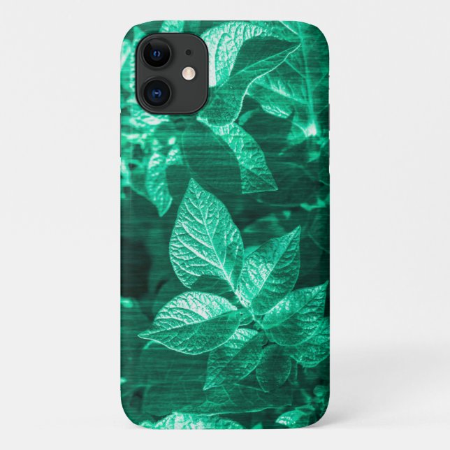 Capa Para iPhone 11 Fábrica de Batata Verde Pálida deixa o iPhone 11 C (Verso)