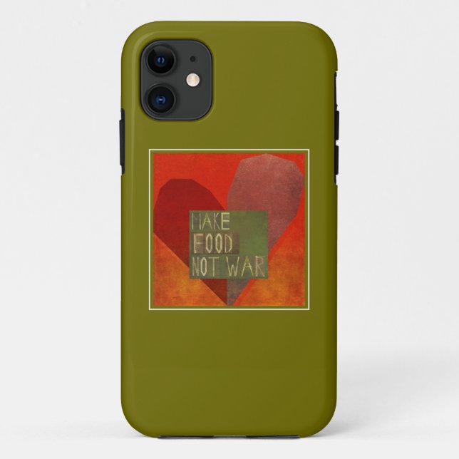 Capa Para iPhone 11 Faça a guerra da comida não (Verso)