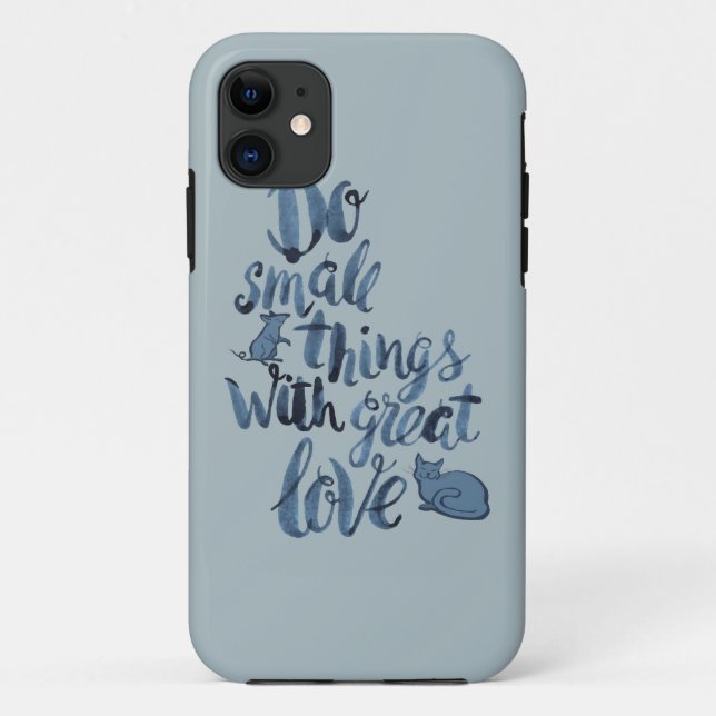 Capa Para iPhone 11 Faça coisas pequenas com grande amor (Verso)