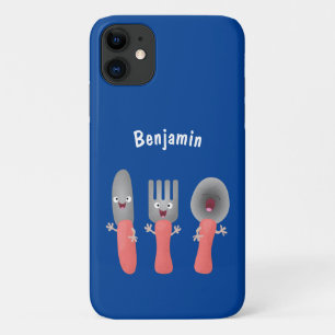 Capa Para iPhone 11 Faca de corte bonita garfo e colher talheres desen