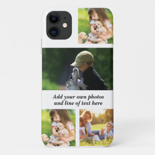 Capa Para iPhone 11 Faça sua própria colagem de fotos e texto