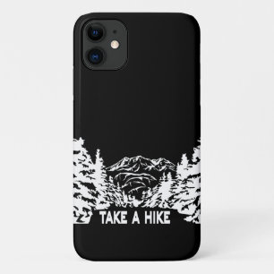 Capa Para iPhone 11 Faça uma citação de Hike, paisagem monocromática d