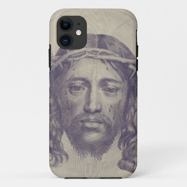 Capa Para iPhone 11 Face de Cristo na Rua. O Véu Sagrado de Veronica (Verso)