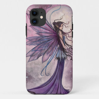 Capa Para iPhone 11 Fada de ametista sob estrelas Arte de fantasia mís