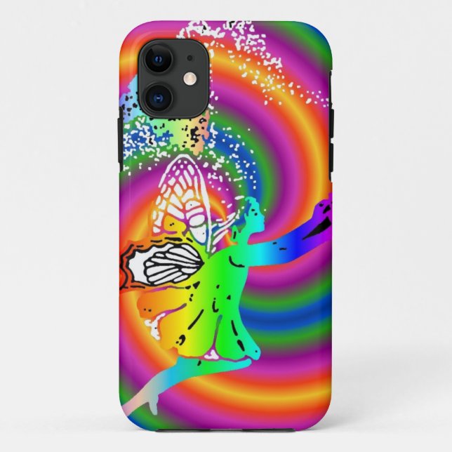 Capa Para iPhone 11 Fada multicolorida (Verso)