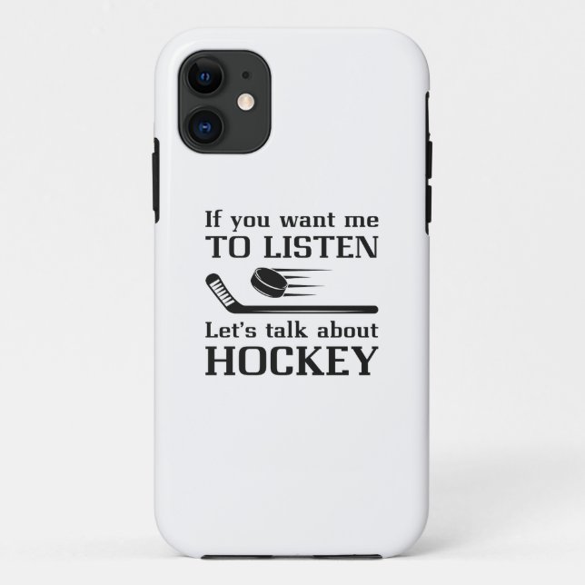 Capa Para iPhone 11 Fale Sobre Hockey (Verso)