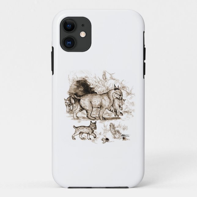 Capa Para iPhone 11 Família de Lince-pardo (Verso)